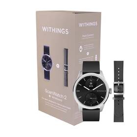 Inteligentné hodinky Withings ScanWatch 2 42 mm se silikonovým řemínkem + kožený řemínek čierna

 obrázok produktu 6 z 6