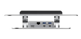 Podstavec pre notebooky Rapoo UCS5001 s magnetickým multiport hubom USBC 5v1 strieborný

 obrázok produktu 4 z 9