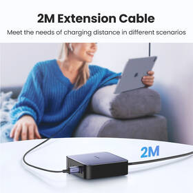 Nabíjačka do siete UGREEN 2x USB, 4x USB-C, 200W, Gan sivá

 obrázok produktu 7 z 9