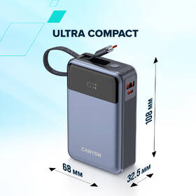 Powerbank Canyon OnPower 600 PD65W 20 000 mAh sivý

 obrázok produktu 19 z 19