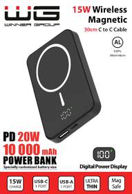 Powerbank WG 10000 mAh, Wireless, 15W čierny

 obrázok produktu 6 z 6