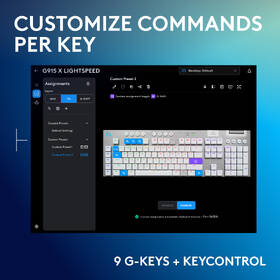 Klávesnica Logitech G915 X Lightspeed Wireless, US layout biela

 obrázok produktu 3 z 11
