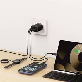 Nabíjačka do siete Swissten EDGE GaN 2x USB-C PD 65W/1x USB-A 18W QC čierna

 obrázok produktu 4 z 5