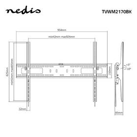 Držiak na TV Nedis naklápacie, pre uhlopriečky 60" až 100", nosnosť 75 kg čierny

 obrázok produktu 4 z 5