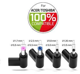 Sieťový adaptér PORT CONNECT GaN2  65 W, ACER / TOSHIBA čierny

 obrázok produktu 3 z 7