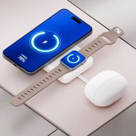 Powerbank 3mk SafeCell 4in1 Semi-Solid 10000 mAh, 22.5 W, MagSafe, nabíjanie Apple Watch sivá

 obrázok produktu 1 z 6