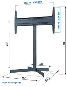 Stojan pre TV Vogel’s EFF8330 polohovatelný, pro úhlopříčky 40" až 65" 

 obrázok produktu 2 z 4