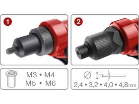 Kliešte nitovacie FORTUM 4770628, M3-M6 

 obrázok produktu 8 z 9