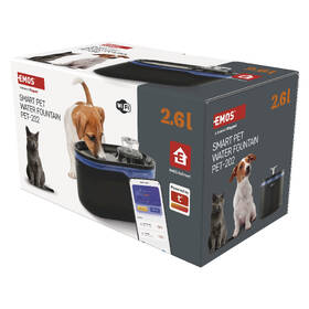 Inteligentná fontána EMOS GoSmart Pet Care, 2,6 l, Wi-Fi čierna

 obrázok produktu 16 z 18