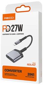 Redukcia Recci RDS-A17 Lightning/3,5mm jack, Lightning čierna

 obrázok produktu 1 z 1