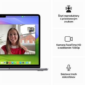 Notebook Apple 13" M3 8× CPU 10× GPU, 24GB, 512GB - kozmicky sivý SK 

 obrázok produktu 5 z 8