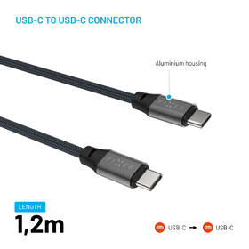 Kábel FIXED magnetický USB-C/USB-C, PD, 240W, 1,2m sivý

 obrázok produktu 4 z 10