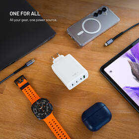 Nabíjačka do siete FIXED GaN, 3xUSB-C, 1xUSB-A, PD 3.0, 120W biela

 obrázok produktu 8 z 11