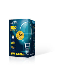 LED žiarovka ETA EKO LEDka mini globe 7W, E14, teplá biela 

 obrázok produktu 3 z 3