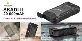 Powerbank Viking SKADI II, 20000 mAh, bezdrôtové nabíjanie čierny

 obrázok produktu 4 z 8