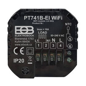 Termostat Elektrobock PT741B-EI Wi-Fi, priestorový čierny

 obrázok produktu 5 z 5