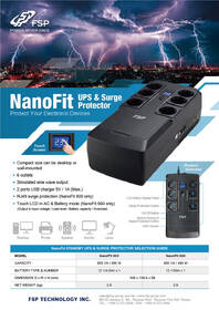 Záložný zdroj FSP NanoFit 600, 600VA/360 W, 2xUSB power, LED, offline čierny

 obrázok produktu 3 z 4