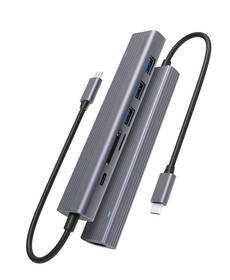 USB Hub Spello by Epico USB-C Slim 7v1 strieborný

 obrázok produktu 2 z 4