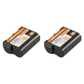 Batéria Jupio 2x EN-EL15C 2100 mAh + duálna nabíjačka (Nikon) čierna

 obrázok produktu 2 z 3