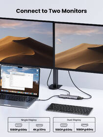 Dokovacia stanica UGREEN USB-C/3×USB, SD, VGA, 3,5mm Jack, RJ45, HDMI sivá

 obrázok produktu 2 z 7