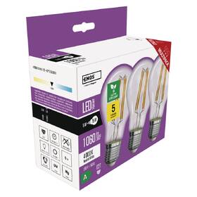 LED žiarovka EMOS Filament klasik, 5W, 1060lm, E27, neutrálna biela, 3 ks 

 obrázok produktu 6 z 13