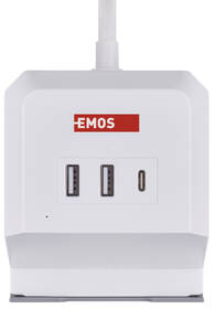 Kábel predlžovací EMOS kocka, 2x zásuvka, 2×USB-A + 1×USB-C+ bezdrôtové nabíjanie, 2m biely

 obrázok produktu 2 z 9