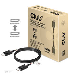 Kábel Club3D DisplayPort 2.1 / DisplayPort 2.1, 4K120Hz/8K60Hz HDR (M/M), 1,2m čierny

 obrázok produktu 4 z 4