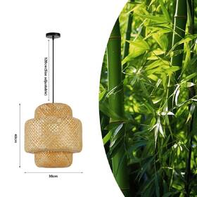 Závesné svietidlo IMMAX BOHO HILO, D38cm, E27. bambus čierne/hnedé

 obrázok produktu 2 z 5