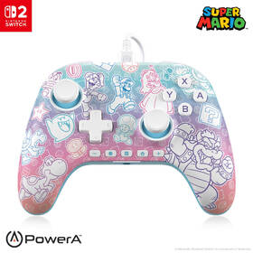 Gamepad PowerA Advantage - Nintendo Switch 2 - Super Mario, Mushroom Kingdom biely

 obrázok produktu 1 z 9