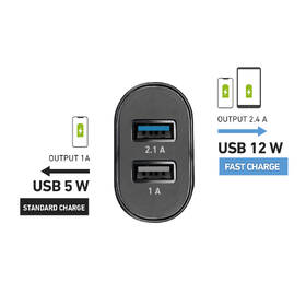 Adaptér do auta SBS Mini 2x USB-A, 12W, 2,4A, 12/24V čierna

 obrázok produktu 4 z 4