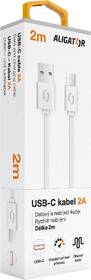 Kábel Aligator USB/USB-C, 2m biely

 obrázok produktu 1 z 3
