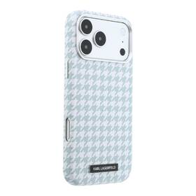 Kryt na mobil Karl Lagerfeld PU Houndstooth Resin Plate MagSafe na Apple iPhone 17 Pro Max modrý

 obrázok produktu 3 z 6