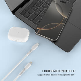 Kábel FIXED Liquid silicone USB-C/Lightning, PD, 60W, 1,2m biely

 obrázok produktu 1 z 5