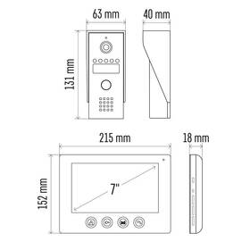 Dverný videotelefón EMOS EM-03M 2WIRE 

 obrázok produktu 7 z 13