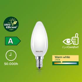 LED žiarovka Philips 40W, sviečka, E14, teplá biela 

 obrázok produktu 2 z 3