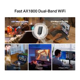 Wi-Fi adaptér Mercusys MA70XM AX1800 Wi-Fi 6 USB čierny

 obrázok produktu 4 z 10