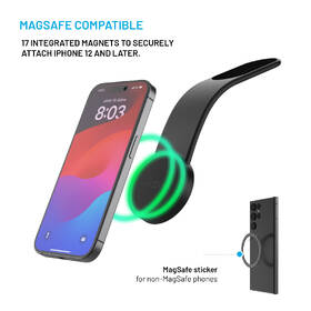 Držiak na mobil FIXED MagFloppy, MagSafe, na suchý zip čierny

 obrázok produktu 2 z 10