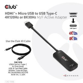 Redukcia Club3D HDMI + micro USB/USB-C 4K120Hz/8K30Hz 

 obrázok produktu 7 z 8