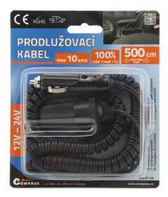 Kábel predlžovací Compass 07426 12/24V 10A 5m 

 obrázok produktu 3 z 3