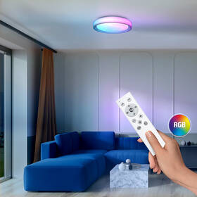 LED stropné svietidlo Solight Floco, 30W + 6W RGB biele

 obrázok produktu 9 z 10