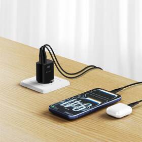 Nabíjačka do siete Swissten EDGE GaN 1x USB-C PD 25W/1x USB-A 18W QC čierna

 obrázok produktu 5 z 5