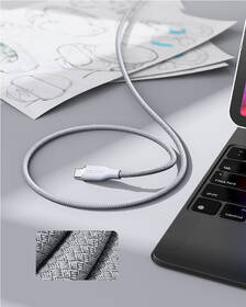 Kábel Voltme Powerlink Rugg Series USB-C/USB-C, CTC 3A/60W 1m sivý

 obrázok produktu 2 z 2