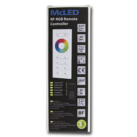 Diaľkový ovládač McLED RF pre riadenie RGB prijímačov, 1 zóna biely

 obrázok produktu 1 z 1