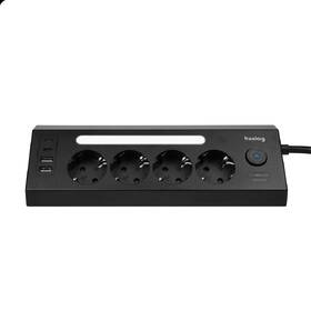 Kábel predlžovací Huslog 15W 4xzásuvka, 2xUSB-C, 2xUSB, 1x LED svetlo čierny

 obrázok produktu 2 z 10