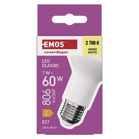 LED žiarovka EMOS Classic reflektor, 7 W, 806lm, E14, teplá biela 

 obrázok produktu 3 z 13