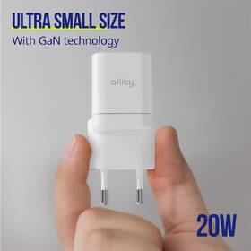 Nabíjačka do siete Allity GaN PD, 1x USB-C + USB 20W biela

 obrázok produktu 2 z 5