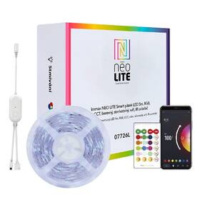 LED pásik IMMAX NEO LITE SMART, 48W, Wi-Fi, IP65, RGB, 10m, TUYA biely

 obrázok produktu 2 z 8