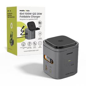 Nabíjačka do siete Mobile Origin 100W, Qi2 25W Foldable Charger PW37, MagSafe čierna

 obrázok produktu 7 z 16