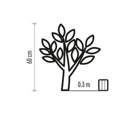 LED dekorácie EMOS 24 LED vetvička s perlami, 60 cm, 3x AA, vnútorná, teplá biela, časovač 

 obrázok produktu 2 z 3
