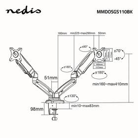 Držiak Nedis MMDOSGS110BK 

 obrázok produktu 7 z 7